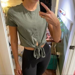 LuluLemon Green Wrap Top